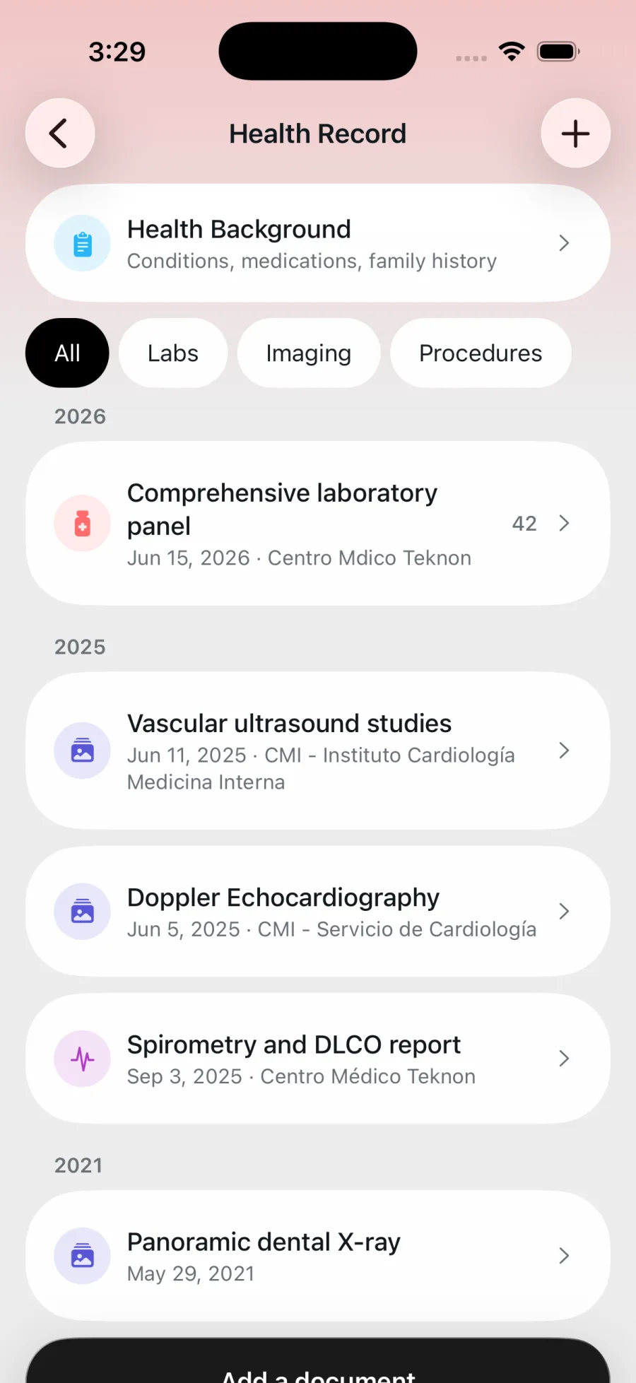 Health records in State AI: lab reports photographed and read into markers