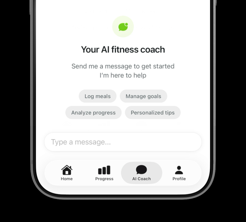 AI Coach conversation with personalized nutrition advice